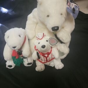 Coca cola vintage plush polar bears